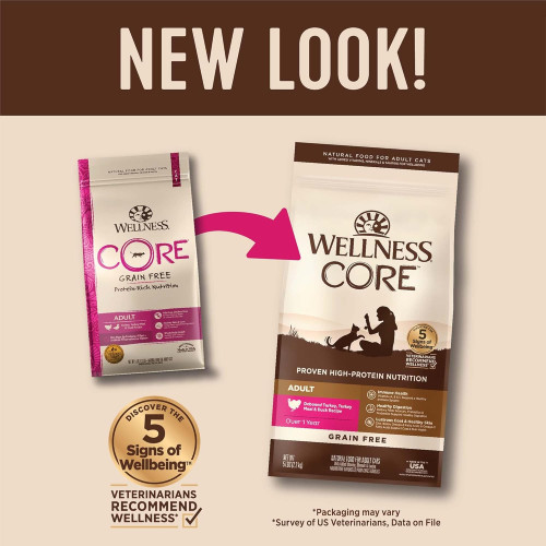 Wellness CORE Grain Free (8859) Adult : Deboned Turkey, Turkey Meal & Duck Receipt 無穀物成貓 火雞+鴨肉 5lb (新包裝 升級版) (EXP: 6月/2027) Wellness CORE Grain Free (8859) Adult : Deboned Turkey, Turkey Meal & Duck Receipt 無穀物成貓 火雞+鴨肉 5lb (新包裝 升級版) (EXP: 6月/2027)